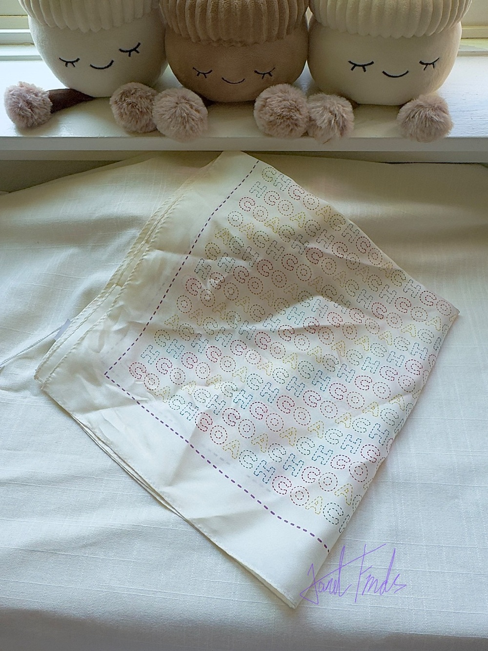 NWT 🌈 Coach Stitch Print Square Silk Bandana